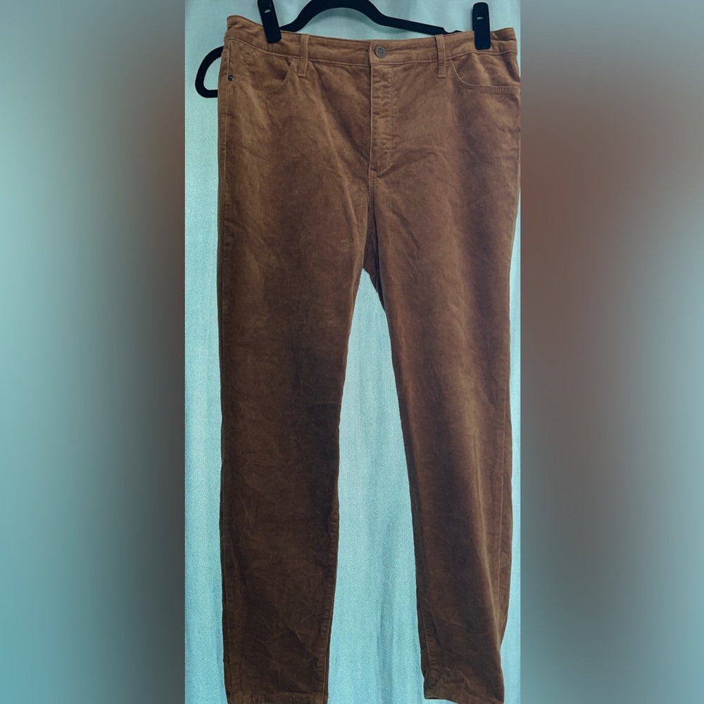 Talbots size 12 Brown Corduroy Slim Pants